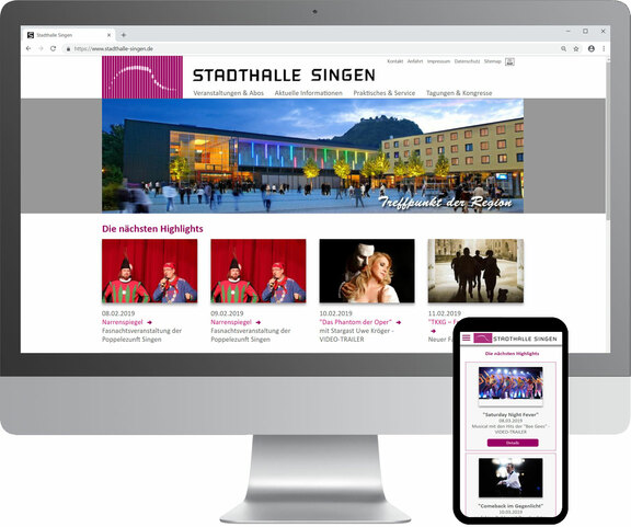 Homepage & Webdesign Stadthalle Singen